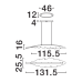 9187021 Висечка светилка AMADO LED 34W 3000K Мокка и Антрацит Nova Luce 